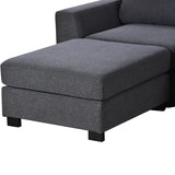 Modular 3 Pieces U shaped Sectional Sofa with Removable Ottomans