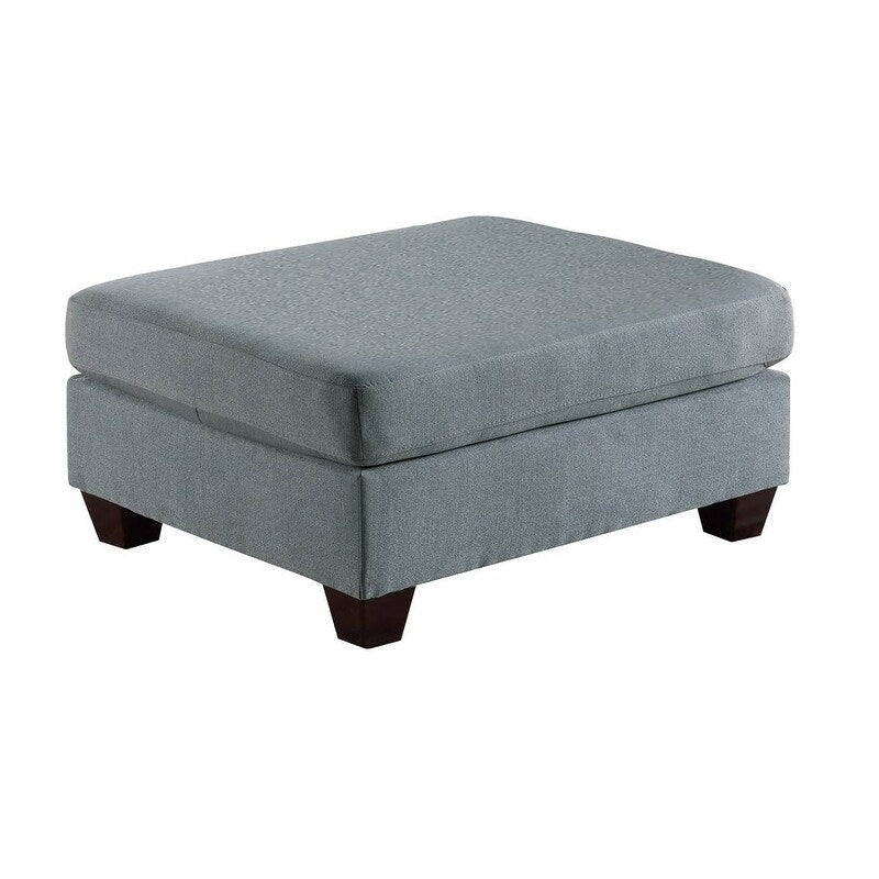 Modular 6pc L-Sectional Sofas 2 Corner Wedge 2 Armless Chairs and 2 Ottomans,Grey