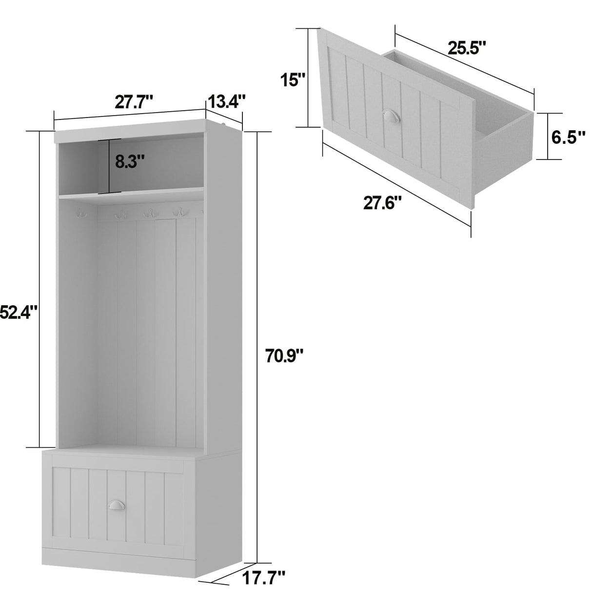 Modular Furniture Combo Entryway Hall Trees Storage Bench Closet Organizer