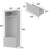 Modular Furniture Combo Entryway Hall Trees Storage Bench Closet Organizer