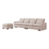 Modular L Shaped Chenille Sofa Couch With Storage Removable and Washable Cushions Sofa With USB Ports & Cup Holder, Grey