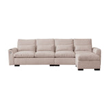 Modular L Shaped Chenille Sofa Couch With Storage Removable and Washable Cushions Sofa With USB Ports & Cup Holder, Grey