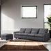 Modular L Shaped Chenille Sofa Couch With Storage Removable and Washable Cushions Sofa With USB Ports & Cup Holder, Grey