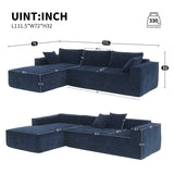 Modular L-Shaped Sectional Sofa With 2 PIC Free Combination