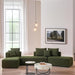 Modular L Shaped Sectional Sofa with 3 Back Pillows & 2 Throw Pillow