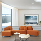 Modular L Shaped Sectional Sofa with 3 Back Pillows & 2 Throw Pillow