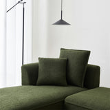 Modular L Shaped Sectional Sofa with 3 Back Pillows & 2 Throw Pillow
