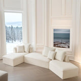 Modular L Shaped Sectional Sofa with 3 Back Pillows & 2 Throw Pillow