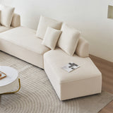 Modular L Shaped Sectional Sofa with 3 Back Pillows & 2 Throw Pillow