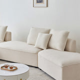 Modular L Shaped Sectional Sofa with 3 Back Pillows & 2 Throw Pillow