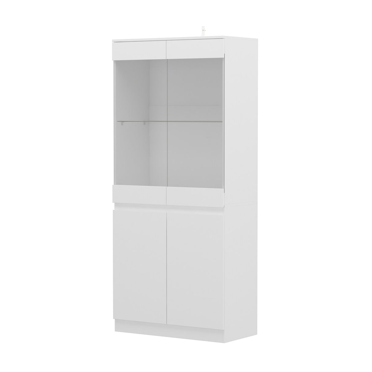 Modular Large display case,Bar Cabinet with glass doors,drawers,lights