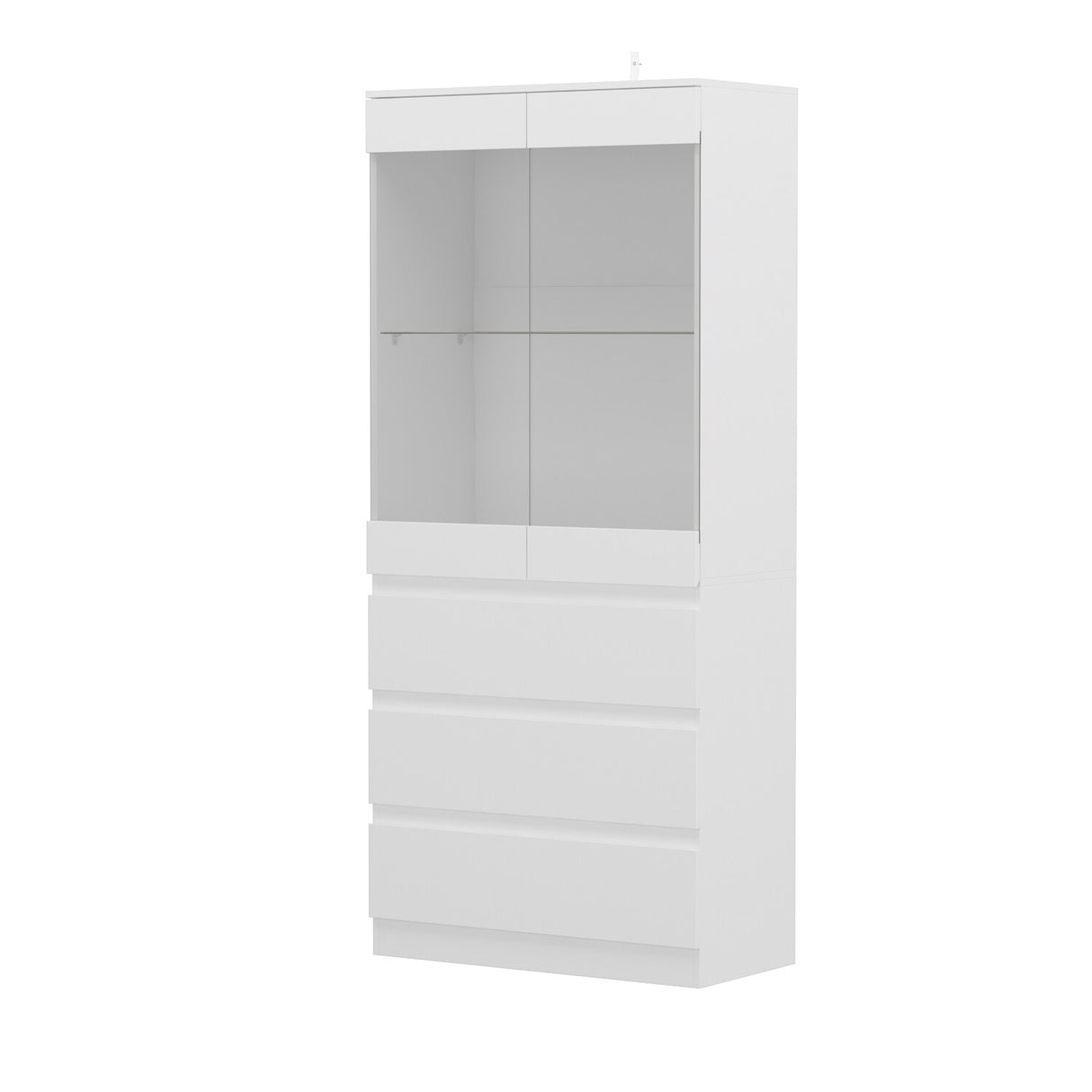 Modular Large display case,Bar Cabinet with glass doors,drawers,lights
