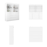 Modular Large display case,Bar Cabinet with glass doors,drawers,lights