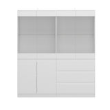 Modular Large display case,Bar Cabinet with glass doors,drawers,lights