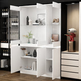 Modular Large display case,Bar Cabinet with glass doors,drawers,lights