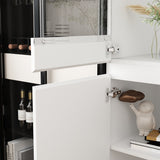 Modular Large display case,Bar Cabinet with glass doors,drawers,lights