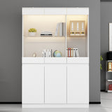 Modular Large display case,Bar Cabinet with glass doors,drawers,lights