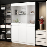 Modular Large display case,Bar Cabinet with glass doors,drawers,lights