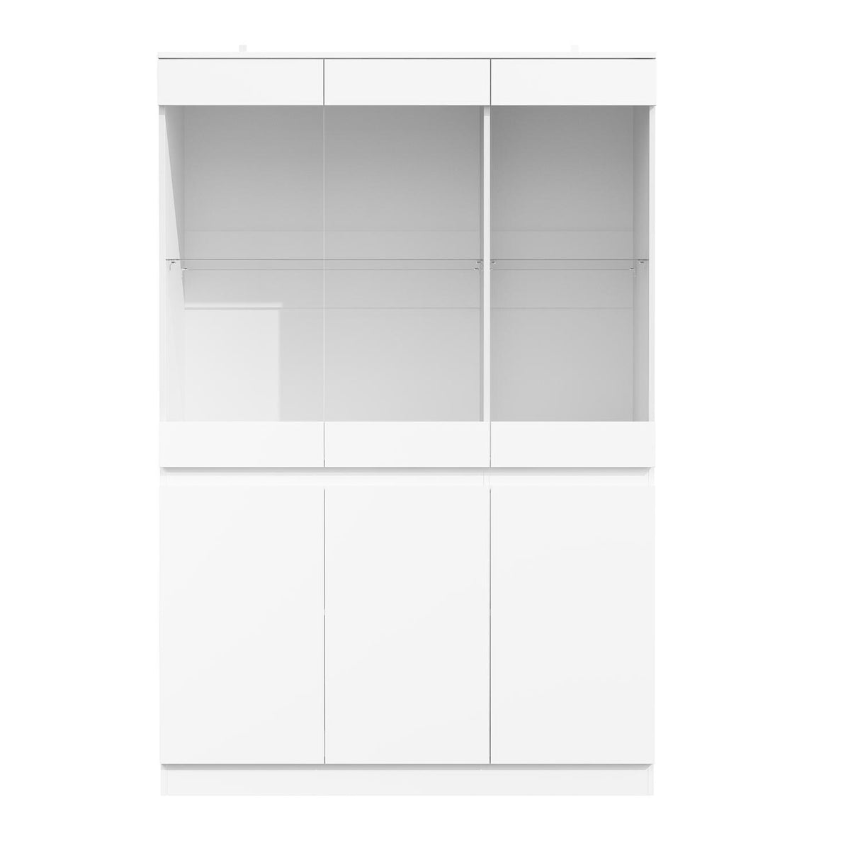 Modular Large display case,Bar Cabinet with glass doors,drawers,lights