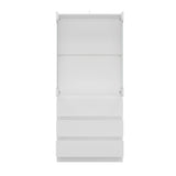 Modular Large display case,Bar Cabinet with glass doors,drawers,lights