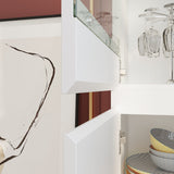 Modular Large display case,Bar Cabinet with glass doors,drawers,lights