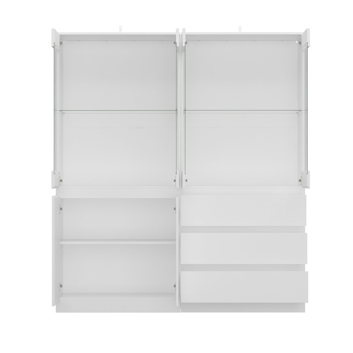 Modular Large display case,Bar Cabinet with glass doors,drawers,lights