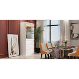Modular Large display case,Bar Cabinet with glass doors,drawers,lights