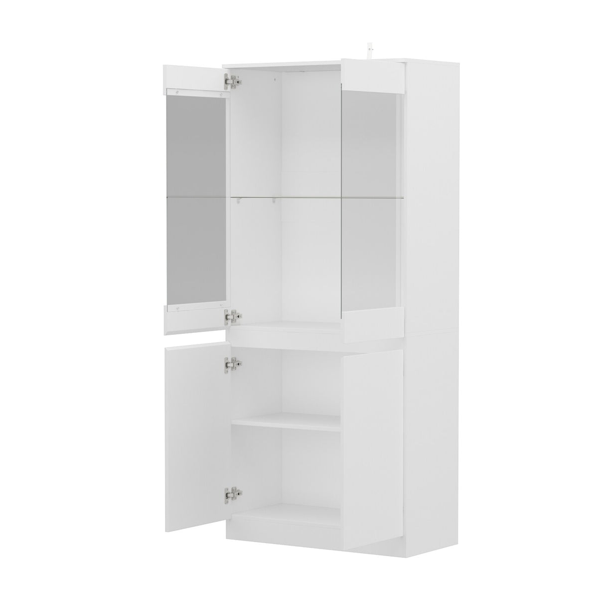 Modular Large display case,Bar Cabinet with glass doors,drawers,lights