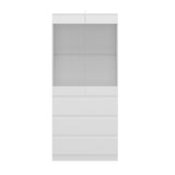 Modular Large display case,Bar Cabinet with glass doors,drawers,lights