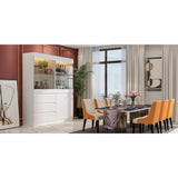 Modular Large display case,Bar Cabinet with glass doors,drawers,lights