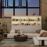 Modular Large display case,Bar Cabinet with glass doors,drawers,lights