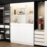Modular Large display case,Bar Cabinet with glass doors,drawers,lights
