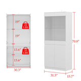Modular Large display case,Bar Cabinet with glass doors,drawers,lights