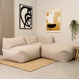 Modular Pebble Beige Corduroy Sofa