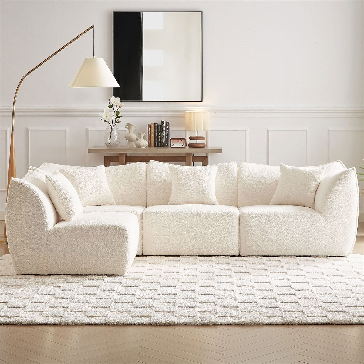 Modular Sectional Couch 4-Seater Sectional Sofa Convertible Couches