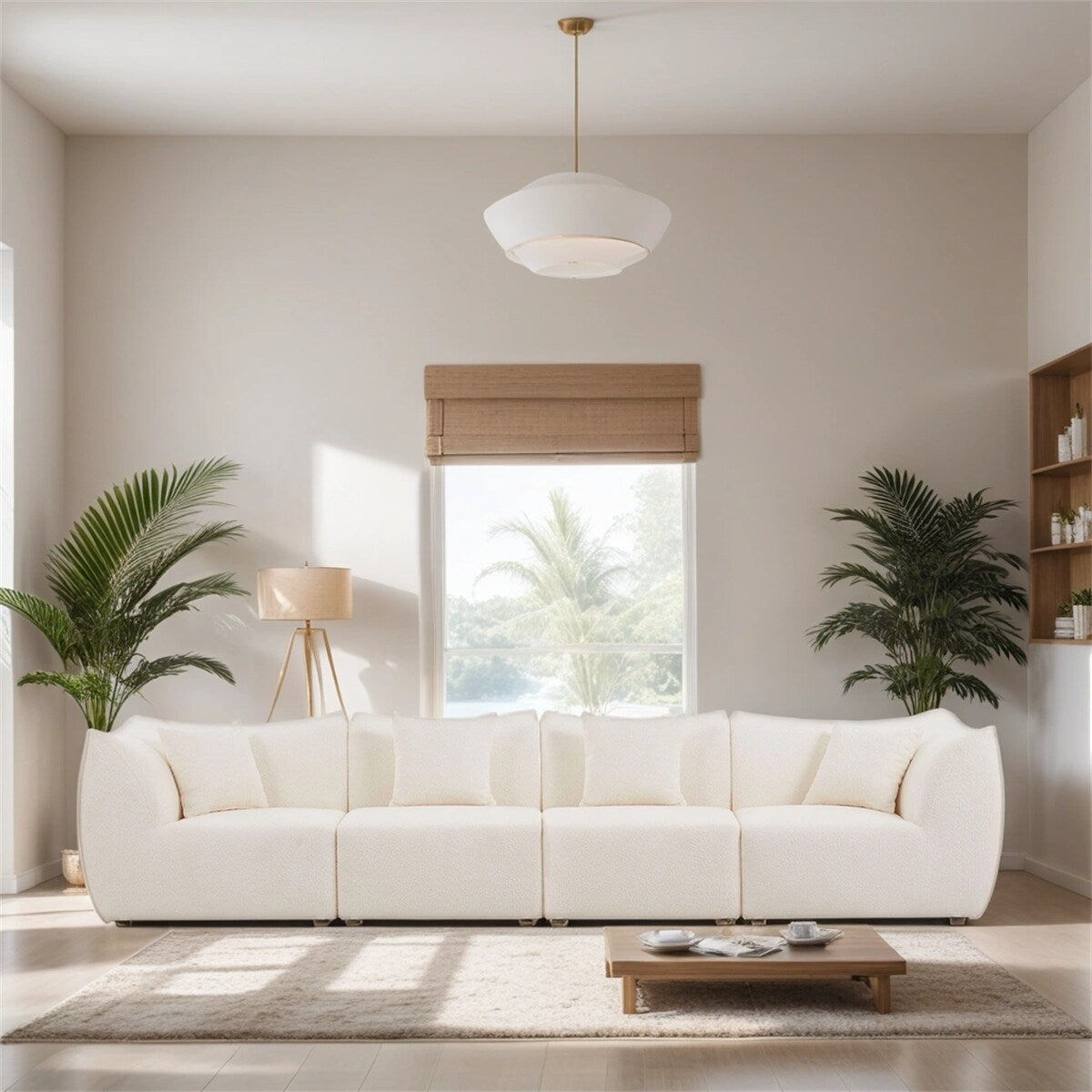 Modular Sectional Couch 4-Seater Sectional Sofa Convertible Couches