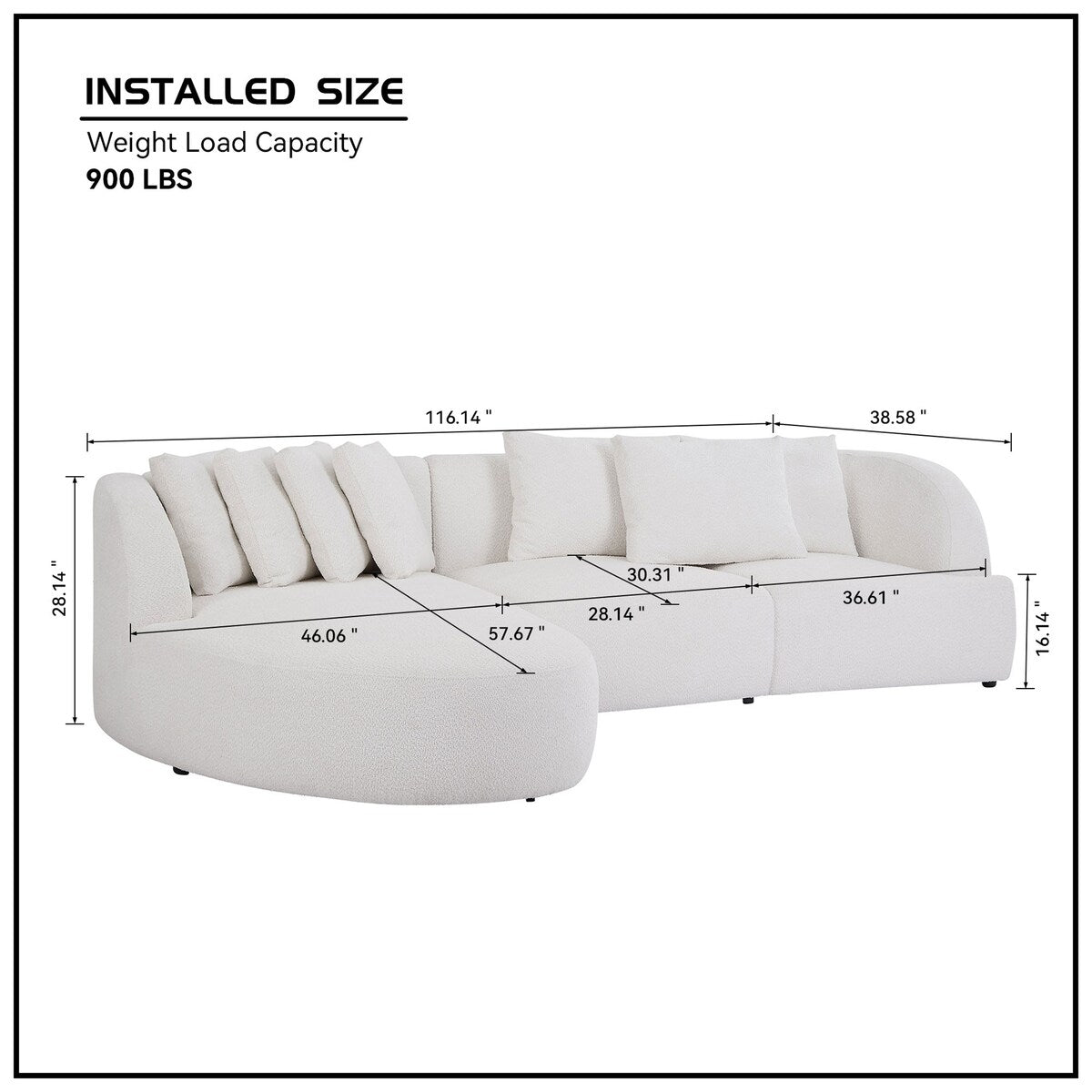 Modular Sectional Couch for Living Room