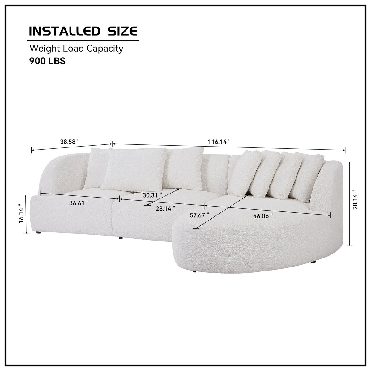 Modular Sectional Couch for Living Room