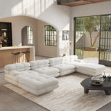 Modular Sectional Sofa Couch,146.44 inch U Shape Sofa Couch,Oversized 4 Seater Couch with 2 Ottomans