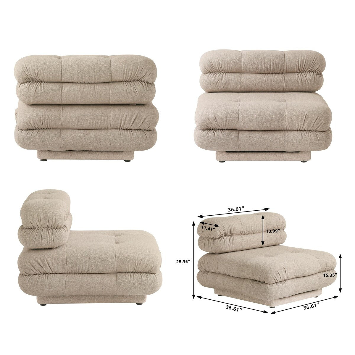 Modular Sectional Sofa Couch,146.44 inch U Shape Sofa Couch,Oversized 4 Seater Couch with 2 Ottomans