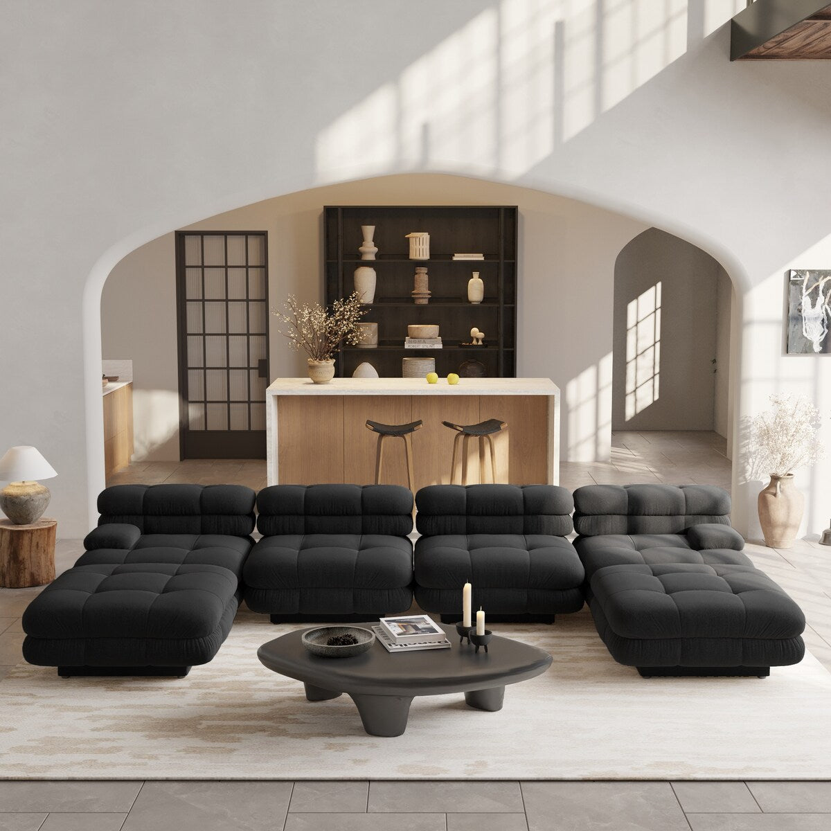 Modular Sectional Sofa Couch,146.44 inch U Shape Sofa Couch,Oversized