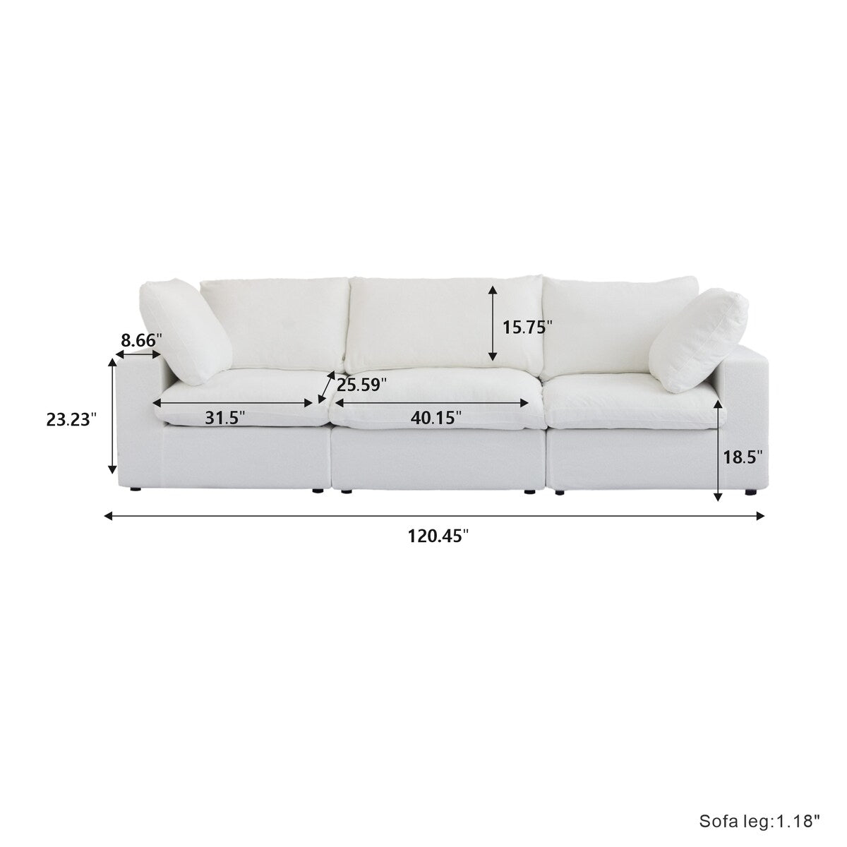Modular Sectional Sofas for Living Room, Convertible Sofa Couch