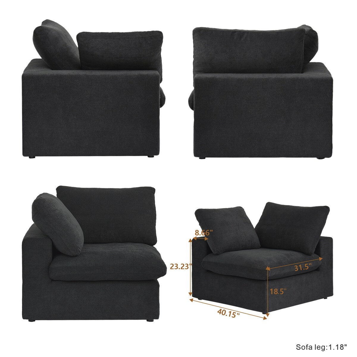 Modular Sectional Sofas for Living Room, Convertible Sofa Couch
