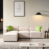 Modular Sofa L Shape with Convertible Ottoman