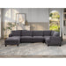 Modular Sofa, Sectional Couch U Shaped Sofa Couch with Ottoman, 6 Seat Chenille Corner Sofa for Living Room