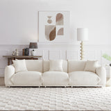 Modular Version Design 4 Seater Sofa Couch With Metal Legs And Solid Wood Frame And 3 Pillows