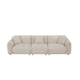 Modular Version Design 4 Seater Sofa Couch With Metal Legs And Solid Wood Frame And 3 Pillows