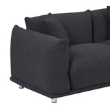 Modular Version Design 4 Seater Sofa Couch With Metal Legs And Solid Wood Frame And 3 Pillows