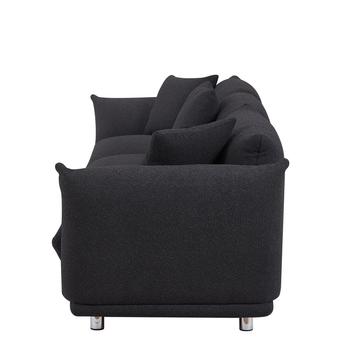 Modular Version Design 4 Seater Sofa Couch With Metal Legs And Solid Wood Frame And 3 Pillows
