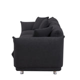 Modular Version Design 4 Seater Sofa Couch With Metal Legs And Solid Wood Frame And 3 Pillows